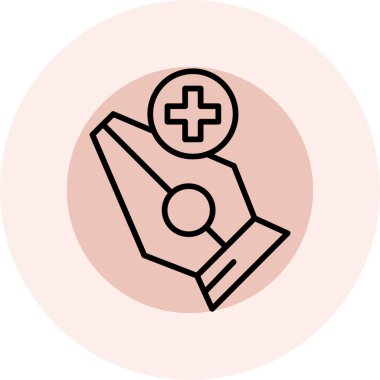 El simgesinde çapraz çizgi, vektör illüstrasyonu