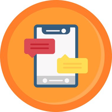 Mesaj var. Web simgesi vektör illüstrasyonu