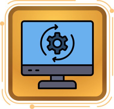 Modern dizüstü bilgisayarın vektör illüstrasyonu