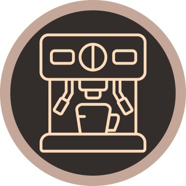 kahve makinesi simgesini, vektör çizim