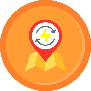 enerji simgesi, vektör illüstrasyonu basit tasarım