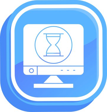 Saat. Web simgesi basit illüstrasyon