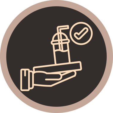 Su bırakma simgesinin vektör illüstrasyonu