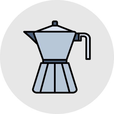 Kahve makinesi ikonu. Web için kahve makinesi vektör simgelerinin basit çizimi