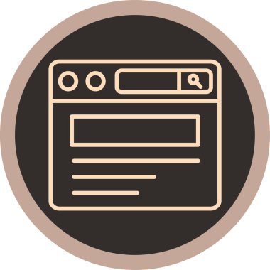 Tarayıcı simgesi soyut arkaplanda izole edildi