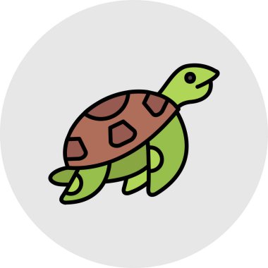 Kaplumbağa. Web simgesi basit illüstrasyon