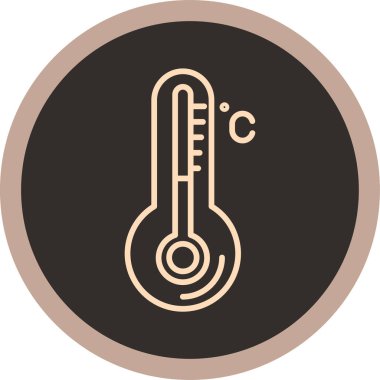 Termometre simgesinin vektör illüstrasyonu