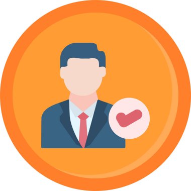 Adamım. Web simgesi basit illüstrasyon