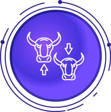 Bull modern ikon vektör illüstrasyonu