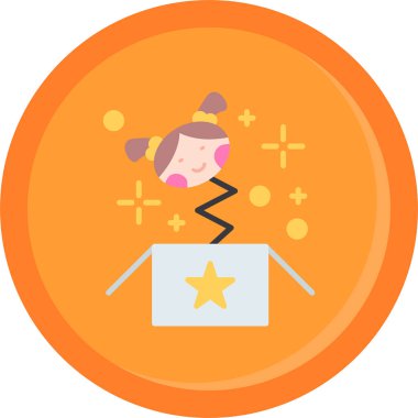 Yıldızlı bir kadının vektör düz çizimi