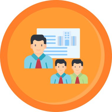 iş adamları düz stil simgesi