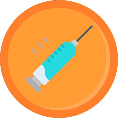 Şırınga simgesi, vektör illüstrasyonu basit tasarım