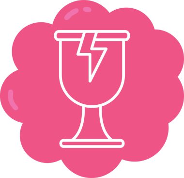 Kokteyl. Web simgesi vektör illüstrasyonu