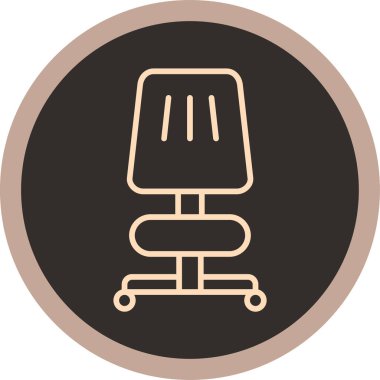 Sandalye. Web simgesi vektör illüstrasyonu