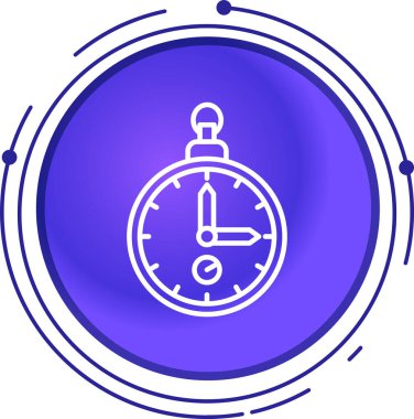 Saat simgesi vektör illüstrasyonu