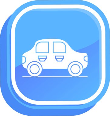 - Araba. Web simgesi basit illüstrasyon