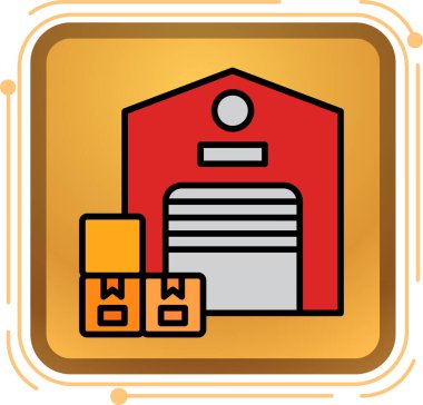 vektör rengi, paket olarak depolama simgesi