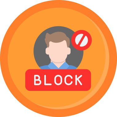 Yasak. Web simgesi basit illüstrasyon