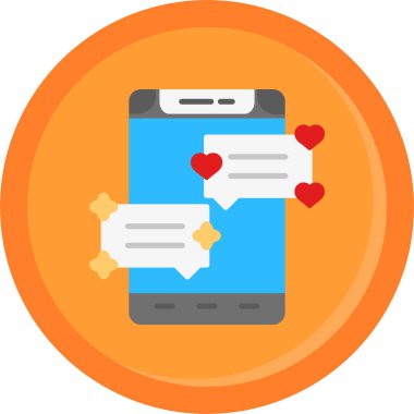 ileti sohbet simgesi doldurulmuş ana hat biçimi