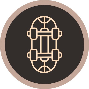 Bir basketbol ikonunun vektör illüstrasyonu