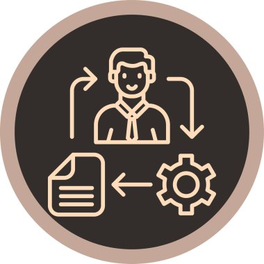 Müşteri hizmeti simgesi, vektör illüstrasyonu