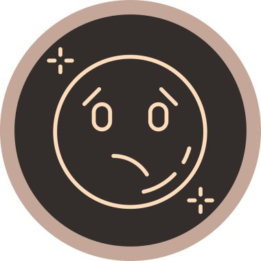 Üzücü. Web simgesi basit illüstrasyon