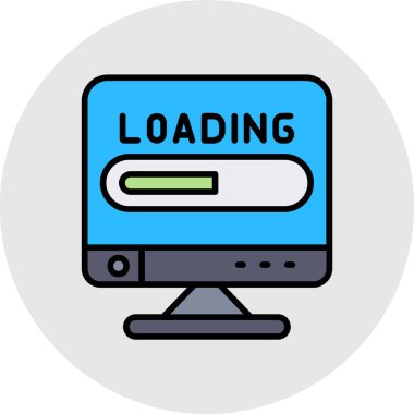 vektör çizgisi renk simgesi yükleniyor