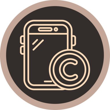 akıllı telefon simgesi vektör illüstrasyonu