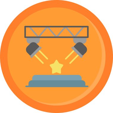 İnşaat vinç simgesi düz tasarımda. Yapı inşaat vektörü illüstrasyonu