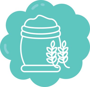 Buğday mısır simgesinin vektör illüstrasyonu