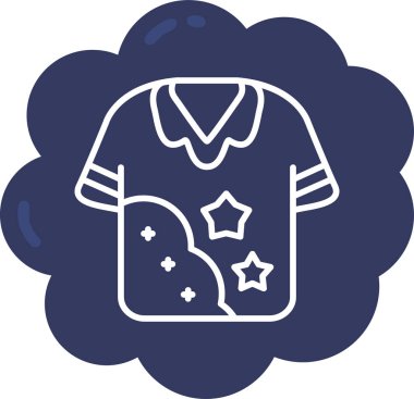 Gömlek ve yıldız giyen bir adamın vektör çizimi