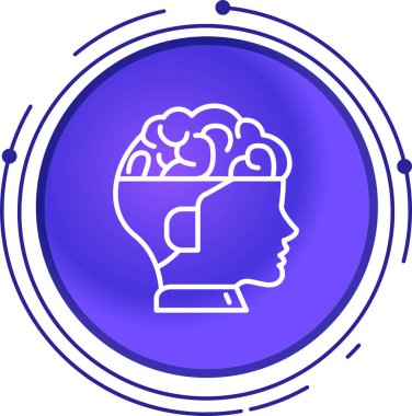 Vektör Beyin simgesi illüstrasyonu