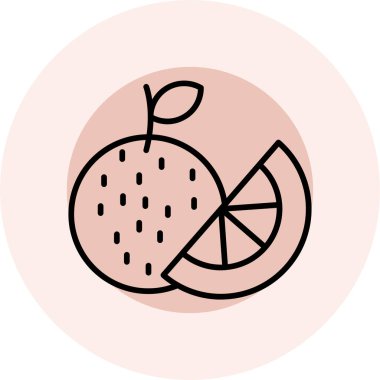 Şirin bir meyvenin vektör çizimi