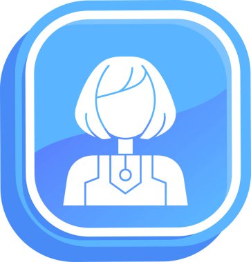 avatar kadın kişisi simgesi - taslak biçimi