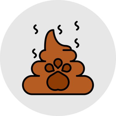 Kakanın ana simgesini doldurdum. bir sembol için vektör işareti