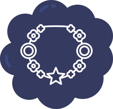 Modern çelenk simgesinin vektör çizimi