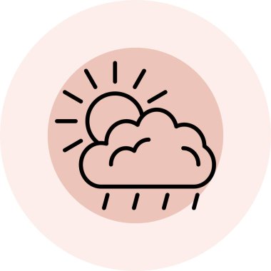 hava durumu web simgesi, vektör çizimi