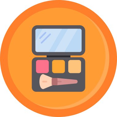 makyaj fırçası moda simgesi düz stil