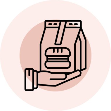 Gıda simgesinin vektör illüstrasyonu