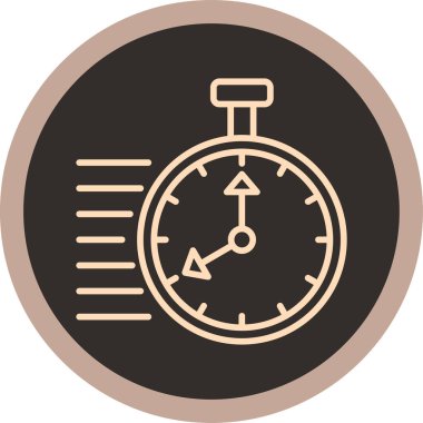 Bir saat simgesinin vektör illüstrasyonu