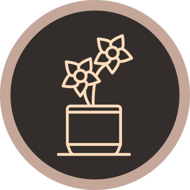 Çiçek. Web simgesi basit illüstrasyon