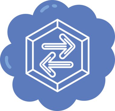 Bulut. Web simgesi basit illüstrasyon