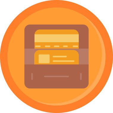 Cüzdan. Web simgesi vektör illüstrasyonu