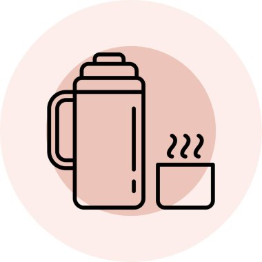 Sıcak kahve fincanı simgesi, taslak biçimi