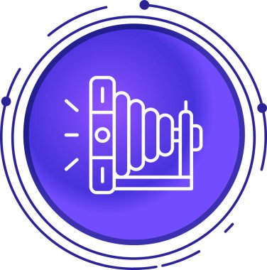 Line Smart ev simgesi beyaz arkaplanda izole edildi. Uzaktan kumanda. Renkli taslak konsepti. Vektör