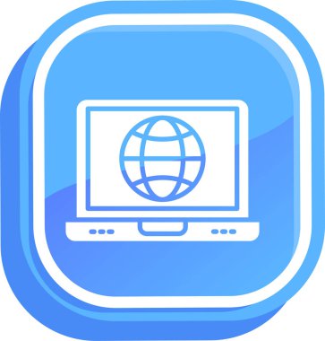 dünya internet tarayıcı simgesi ana hat biçiminde