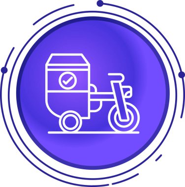 Çizgi Scooter simgesi beyaz arkaplanda izole edildi. Renkli taslak konsepti. Vektör.