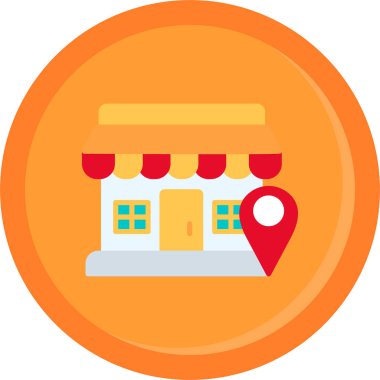 konum. Web simgesi basit illüstrasyon