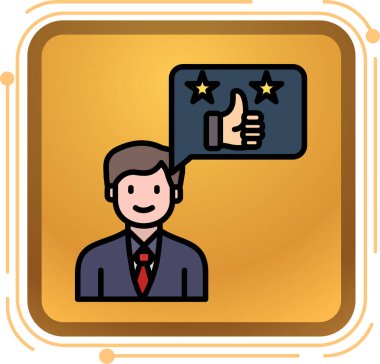 Müşteri hizmeti simgesi, düz stil