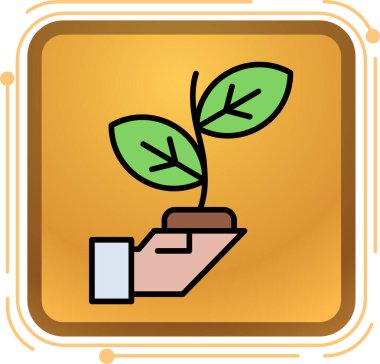 Ağaç simgesiyle, basit tarzı